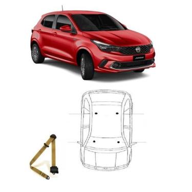 Imagem de Cinto de Segurança 3 pontos dianteiro Fiat Argo - Dialp, Bege