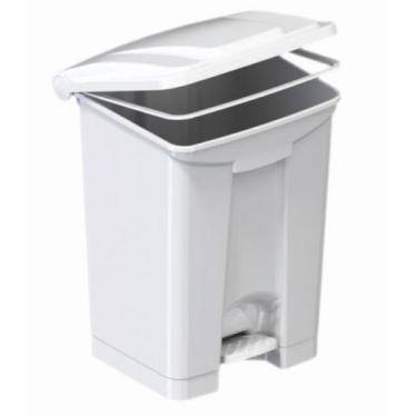 Imagem de Lixeira com pedal polipropileno branca - 50 litros - POLWAX