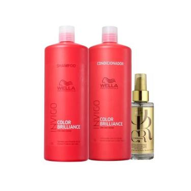 Imagem de Kit Brilliance Shampoo, Cond e Oil Reflections - Wella - Wella Profess