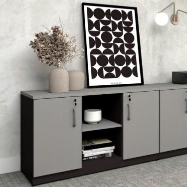 Imagem de Armário Baixo para Escritório 120 cm Linha de Alto Padrão - F5 Office 