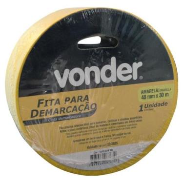 Imagem de Fita Demarcação Solo Amarela Vonder, 30 metros, Azul