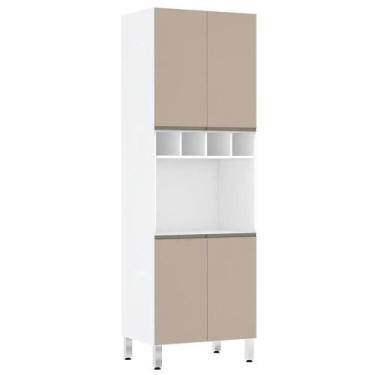 Imagem de Torre Perola 70 cm com Nicho Microondas 4 Portas mais 1 Nicho Luciane 