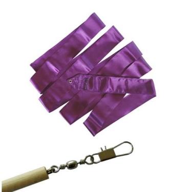 Imagem de Kit Baby Estilete madeira com Fita Cetim 3M Dicat Sports, Roxo