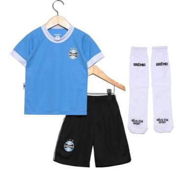 Imagem de Conjunto Infantil Grêmio Uniforme Artilheiro Oficial - Revedor, Tam 4