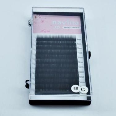 Imagem de 1 Caixa Cílios Fio A Fio 3d Navina 0.07 - Lullu Person, 0,07D, Preto
