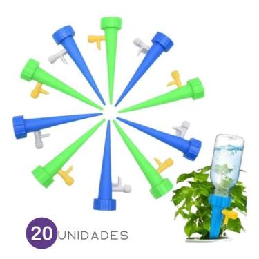 Imagem de Kit 20 Pcs Gotejador Irrigador Acoplável Garrafa Pet Planta Regador  -
