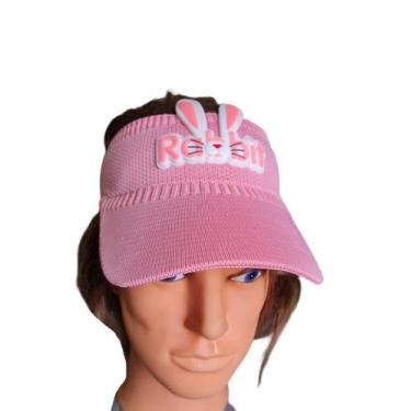 Imagem de Boné Viseira Tricô Rosê - Tamanho Único - Proteção Solar - DC