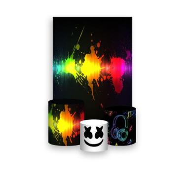 Imagem de Painel De Festa Vertical 1,50 x 2,20 + Trio De Capas Cilindro - Freque