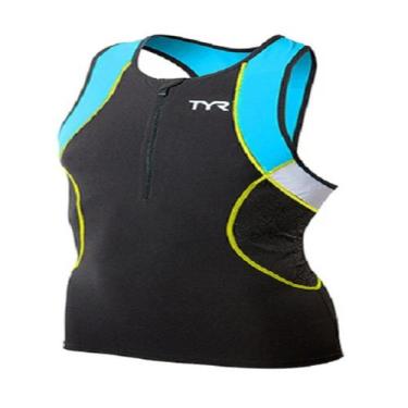 Imagem de Regata Triatlo Competitor C/ Ziper Masculina- Tyr, M, Preto, Limão, Az