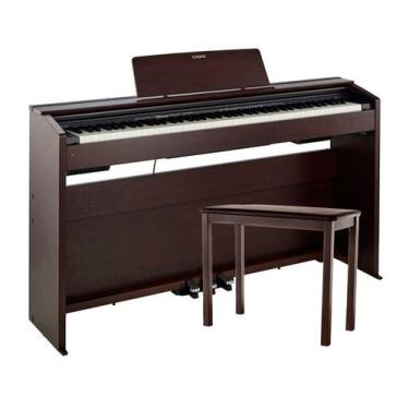 Imagem de casio px-870 privia piano digital marrom (Com Banqueta Saty)