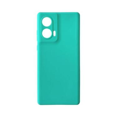 Imagem de Capa Aveludada +Pel. Hidrogel Para Motorola Edge 50 Fusion - DB, Azul-