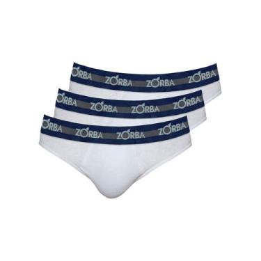 Imagem de Kit com 3 Cuecas Slip Zorba 0764, Branco, G