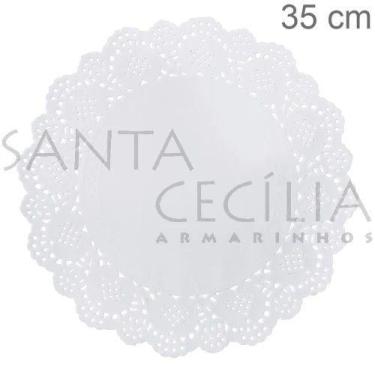 Imagem de Toalha Rendada de Papel Branca  Prática e muito elegante Podes ser uti