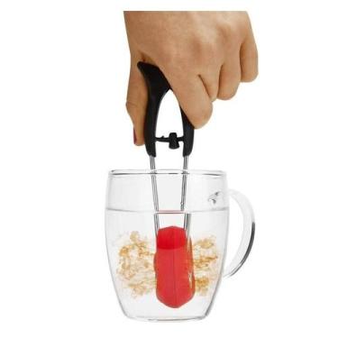Imagem de Infusor de Chá Silicone Com Cabo Para Mexer Apertar e Espremer - Preci