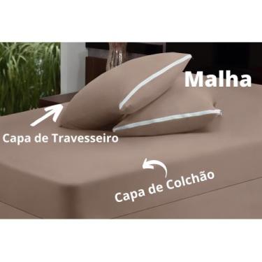 Imagem de Kit 1 Capa Colchão Casal Padrão 20 cm Altura Com 2 Capas De Travesseir