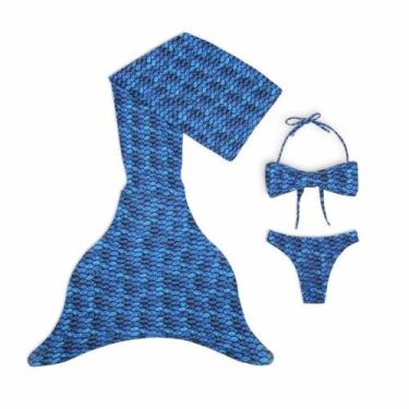 Imagem de Cauda de Sereia Infantil e Adulto Com Monofin Com Biquini e Proteção U