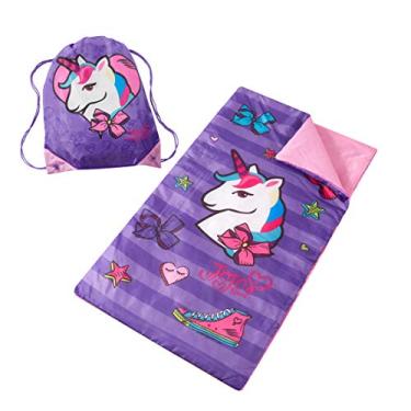 Imagem de Nickelodeon Jojo Siwa Sling Bag and Cozy Lightweight Sleeping Bag, 46” L x 26” W, Ages 3+