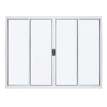 Imagem de Janela 4 Folhas Vidro - Alumínio Branco 1,00x1,20 - Esal