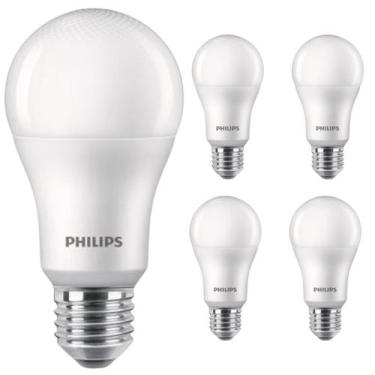 Imagem de Kit 5 Lâmpada Led Philips 11w Branco Frio 6500K E27 Equivale 75w Luz B