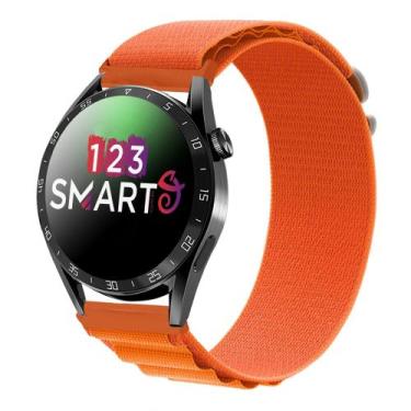 Imagem de Pulseira de Nylon com Presilha para GT 2 46mm e GT 3 46mm - Laranja - 