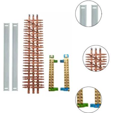 Imagem de Kit Barramento Trifásico 100A 58P - BEKP PAINEIS 