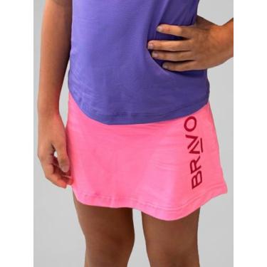 Imagem de Short Saia Infantil Dry Cool Beach Tennis Rosa Claro - Bravo, 08
