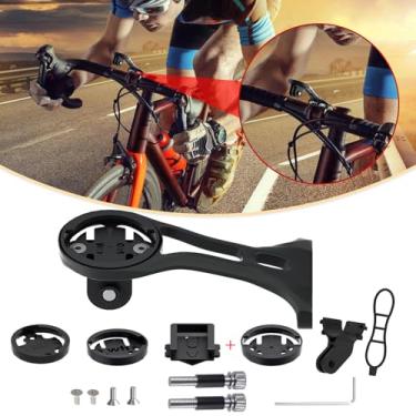 Imagem de BIKOOCO Suporte frontal para computador para bicicleta - GPS leve e câmera de ação compatível com Garmin, Wahoo, Bryton, Cateye - Acessório de guidão ideal de 32 mm para bicicletas de montanha,