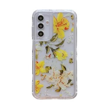 Imagem de Capa transparente floral 3 em 1 para Samsung Galaxy A15 5G/4G, 3 camadas slim fit padrão de flores coloridas 3D bonito feminino estética tendência à prova de choque capa feminina de corpo inteiro para