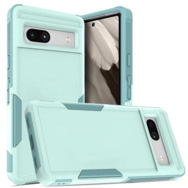 Imagem de RRXSYXL Capa para celular Google Pixel 7A, proteção de grau militar resistente à prova de choque e anti-arranhões para Google 7A (verde menta)