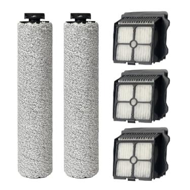 Imagem de Pacote com 2 peças de reposição de escova macia para aspirador a vapor Tineco Floor ONE S5, aspirador a seco e úmido, kit de acessórios de peças de reposição para limpador de piso Tineco, incluindo 3