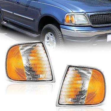 Imagem de WEELMOTO Substituição de luzes de sinalização para Ford Expedition 1997-2003 F150 / 1997-2002 Ford Expedition / 1998-1999 F250 Parking Turn Signal Marker Light Left + Right Pair Não serve para modelos