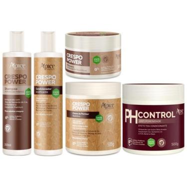 Imagem de Kit Crespo Power Apse Anti Porosidade Capilar 5 Produtos Completo Com 