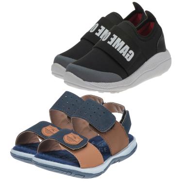 Imagem de Infantil - Kit 2 Pares Calçado Tênis Menino E Sandália Papete Menino  menino