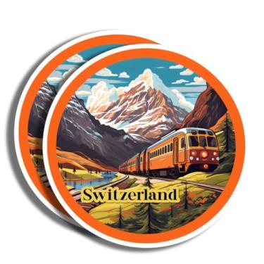Imagem de Adesivos da Suíça - Decalque de 12,7 cm - Marcos famosos - para bagagem, laptop, garrafa de água, carro, álbum de recortes - Lembrança da Suíça - Mais de 130 opções para escolher - Impresso em látex -
