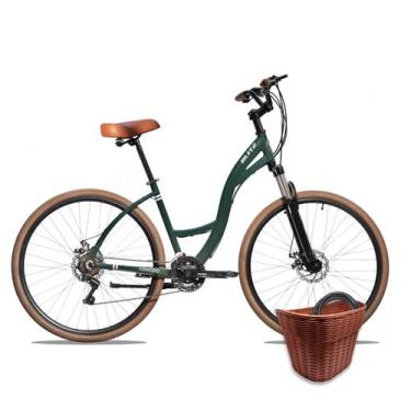 Imagem de kit Bicicleta Blitz Comodo Aro 29 Shimano 21v + Cestinha e cadeado, Ve