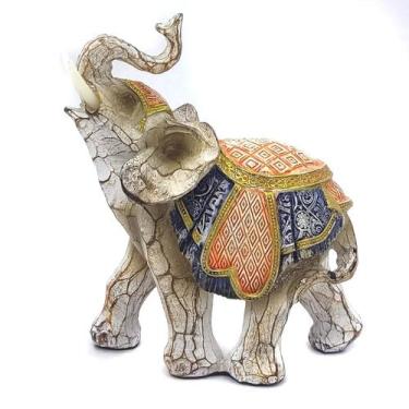 Imagem de Elefante Decorativo Em Resina Indiano Sabedoria Sorte - Luthi Comércio