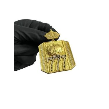 Imagem de Pingente 777 Coroa Personalizado (g) - Banhado a Ouro 18k - ToJoia18k