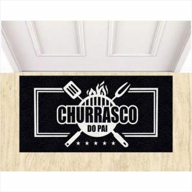Imagem de Capacho Tapete Tema Churrasco Para Churrasqueira 80X40cm. - ZAP TAPETE