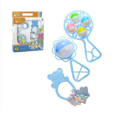 Imagem de Desenvolvimento Sensorial Kit Chocalho E Mordedor Para Bebês - outro, 