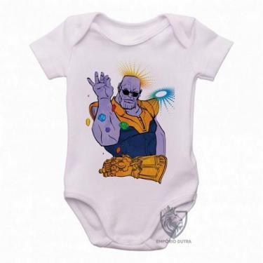 Imagem de body nenê criança roupa bebê Thanos dedos - Empório Dutra, M   ( 2-4 M