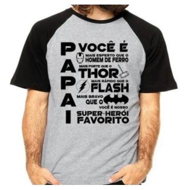 Imagem de Camisa Masculina Papai Herói - Feliz Dia Dos Pais - SEMPRENALUTA, Ragl