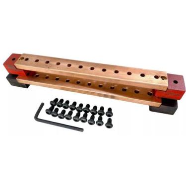 Imagem de Par De Barramento Cobre 12 Vias 1x3/8 Para Som - ALL SERIES STORES