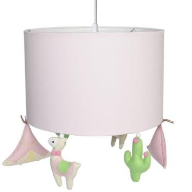 Imagem de Lustre Tubular Lhama Quarto Bebê Infantil Menina - Potinho de Mel