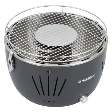 Imagem de Churrasqueira A Carvão Portátil 23x35cm Cinza - Naterial