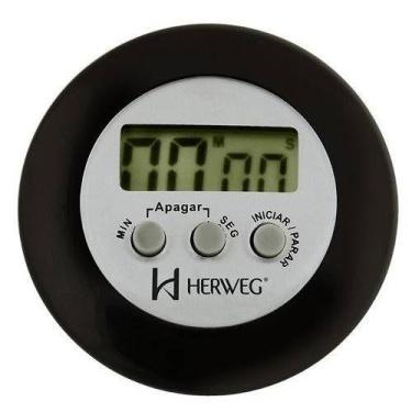 Imagem de Timer Herweg 3303 034 Contagem Regressiva Alarme Sonoro Preto