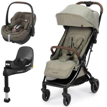 Imagem de Carrinho Eva³ Luxe Twillic Truffle Trio Isofix 360 Maxi Cosi
