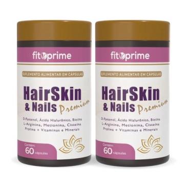 Imagem de Kit 2 Hair Skin e Nails Premium com Vitaminas e Minerais 60 cápsulas F