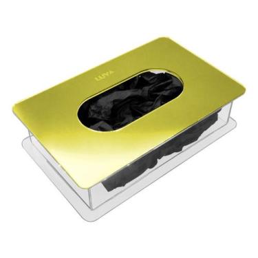 Imagem de Porta Máscara Luva Caixa Acrílica Touca Epi Profissional Dentista Hosp