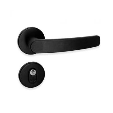 Imagem de Fechadura Nano Externa Roseta 527 M139 40mm Preta Haga