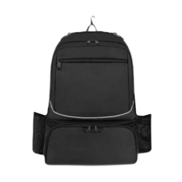 Imagem de kowaku Mochila de tênis para raquete de tênis, bolsa esportiva ao ar livre com compartimento para sapatos grande para mulheres e homens, mochila de badminton, Preto